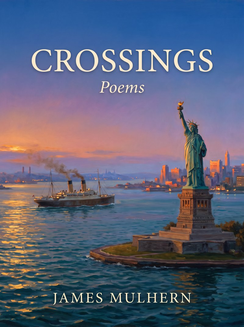 Cover of Crossings, a poetry collection by James Mulhern